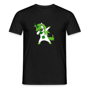 Saint-Patrick lepricorn - tamponnant Unicorn - T-shirt homme - noir - Devant - AI Model Male 178 light (178cm)