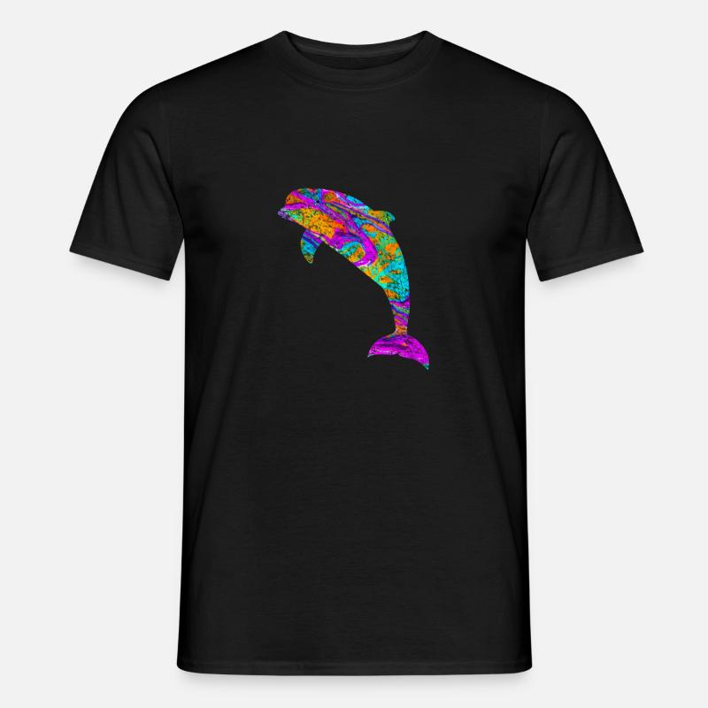 Delphin Geschenk Wassertiere Säugetier Fisch - Männer T-Shirt - Schwarz