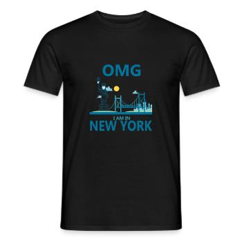 NEW YORK - Männer T-Shirt - Schwarz - Vorne - AI Model Male 178 light (178cm)