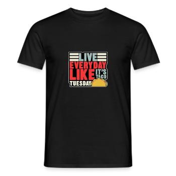 live everyday - Männer T-Shirt - Schwarz - Vorne - AI Model Male 178 light (178cm)