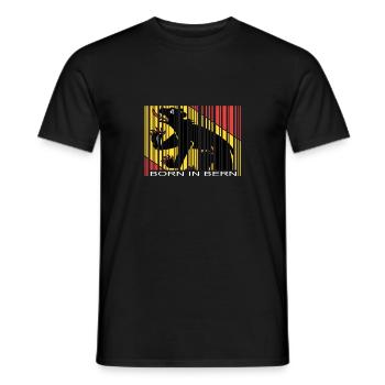 Né à Berne Suisse Suisse Né dans le don - T-shirt homme - noir - Devant - AI Model Male 178 light (178cm)