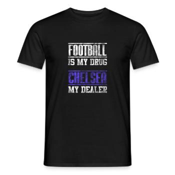 Chelsea Fußball Football als tolles Geschenk Fan - Männer T-Shirt - Schwarz - Vorne - AI Model Male 178 light (178cm)