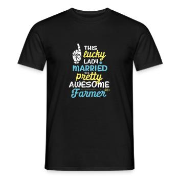 Pretty awesome farmer - Men's T-Shirt - black - Front - AI Model Male 178 light (178cm)