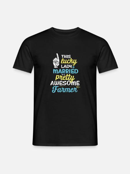 Pretty awesome farmer - Men's T-Shirt - black