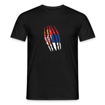 Claw Klaue Risse Herkunft Serbien png - Männer T-Shirt - Schwarz - Vorne - AI Model Male 178 light (178cm)