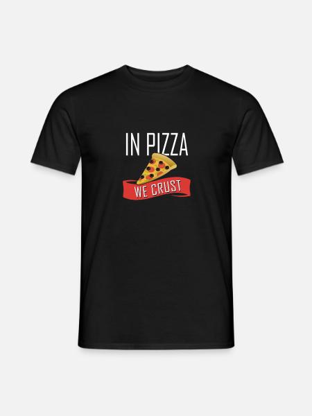 Pizza Design Geschenke mit Spruch - Männer T-Shirt - Schwarz