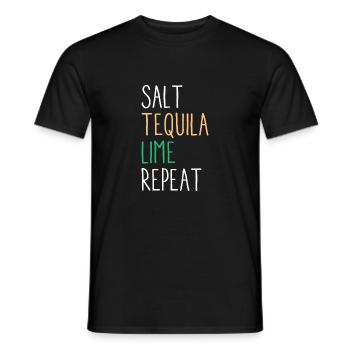 Sel Tequila Lime Répétition Funny Cinco De Mayo - T-shirt homme - noir - Devant - AI Model Male 178 light (178cm)