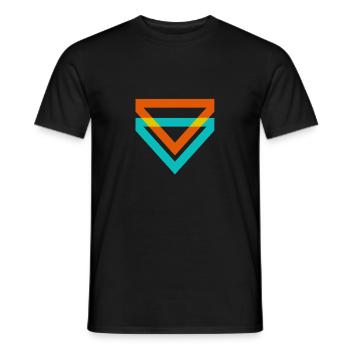 Triangular triangles are a kind of illusion - Men's T-Shirt - black - Front - AI Model Male 178 light (178cm)