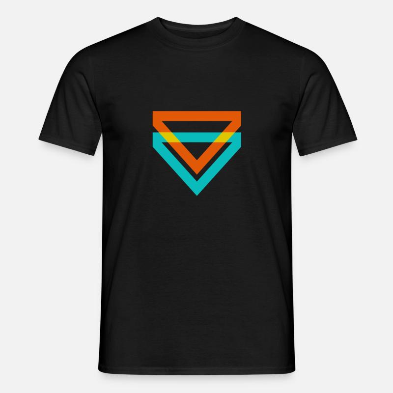 Triangular triangles are a kind of illusion - Men’s T-shirt - black