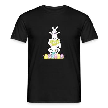 Heureux oriental - T-shirt homme - noir - Devant - AI Model Male 178 light (178cm)