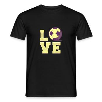 I love Soccer Gift - Men's T-Shirt - black - Front - AI Model Male 178 light (178cm)