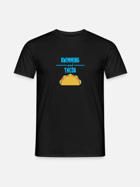 De grappige gift van de tacos-t-shirt van de zweefvlieg - Heren T-shirt - zwart