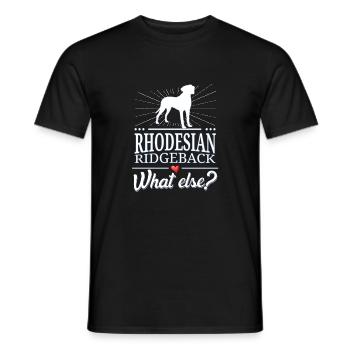 Rhodesian Ridgeback what else? - Men's T-Shirt - black - Front - AI Model Male 178 light (178cm)