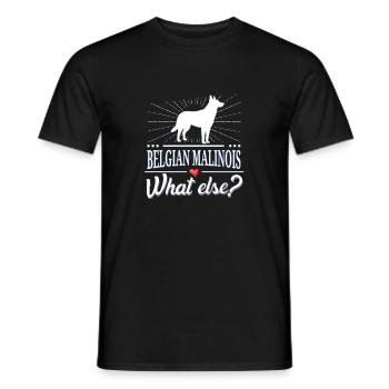 Malinois quoi d'autre? malinois - T-shirt homme - noir - Devant - AI Model Male 178 light (178cm)