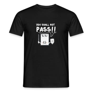 You can not go through - To Do List - Men's T-Shirt - black - Front - AI Model Male 178 light (178cm)