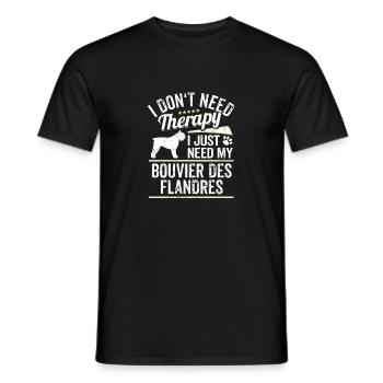 Bouvier des Flandres Chien de compagnie Cool Dog Gift Idea - T-shirt homme - noir - Devant - AI Model Male 178 light (178cm)