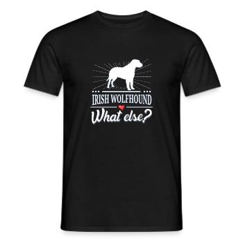 Irish Wolfhound quoi d'autre? Irish Wolfhound - T-shirt homme - noir - Devant - AI Model Male 178 light (178cm)