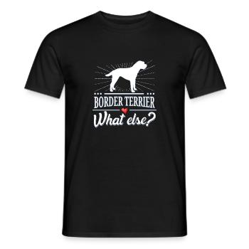 Border Terrier what else? - Men's T-Shirt - black - Front - AI Model Male 178 light (178cm)