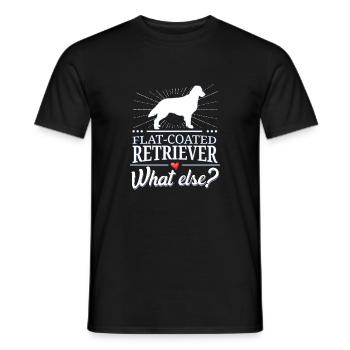 Flat-Coated Retriever quoi d'autre? - T-shirt homme - noir - Devant - AI Model Male 178 light (178cm)