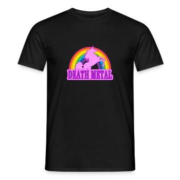 Unicorn Death Metal Rainbow cadeau - T-shirt homme - noir - Devant - AI Model Male 178 light (178cm)