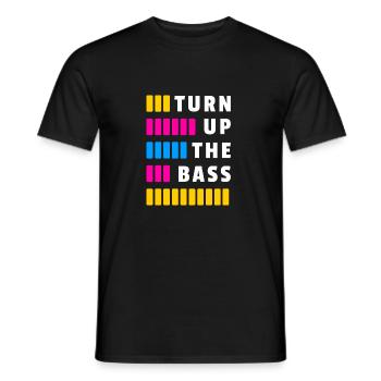 Allumez le cadeau DJ de basse - T-shirt homme - noir - Devant - AI Model Male 178 light (178cm)