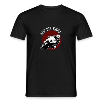 Auf die Knie - Männer T-Shirt - Schwarz - Vorne - AI Model Male 178 light (178cm)