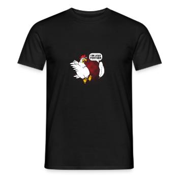 Plume de poussin - T-shirt homme - noir - Devant - AI Model Male 178 light (178cm)