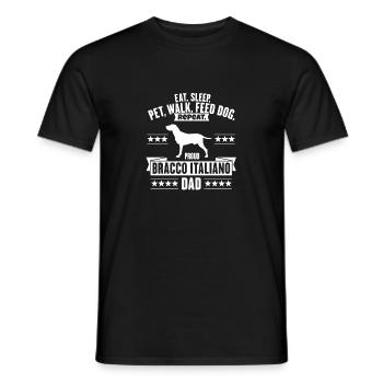 Bracco Italiano Dog Owner Cool Dog Dad Gift Idea - Men's T-Shirt - black - Front - AI Model Male 178 light (178cm)