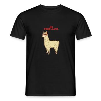Pas de problème - pas de prob-lama - Lama - T-shirt homme - noir - Devant - AI Model Male 178 light (178cm)