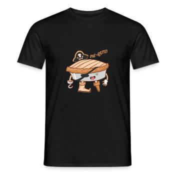 Pie-taux! Gâteau pirate - biscuit - T-shirt homme - noir - Devant - AI Model Male 178 light (178cm)