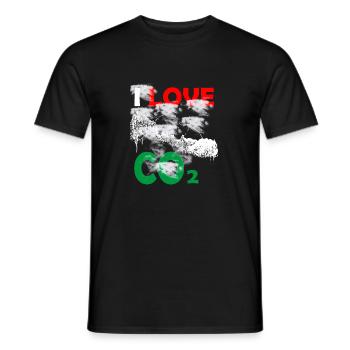 I love Co2 - Men's T-Shirt - black - Front - AI Model Male 178 light (178cm)