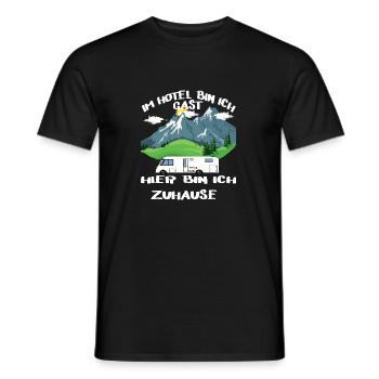 Im Hotel bin ich Gast hier bin ich Zuhause - Männer T-Shirt - Schwarz - Vorne - AI Model Male 178 light (178cm)