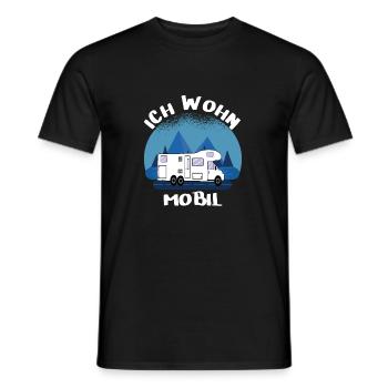 Ich Wohn Mobil - Männer T-Shirt - Schwarz - Vorne - AI Model Male 178 light (178cm)