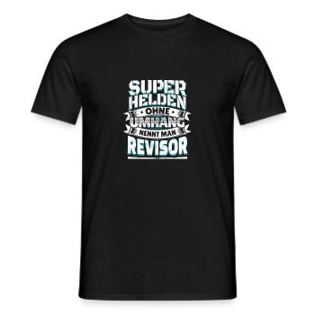 Superheld lustiger Spruch Held Revisor Geschenk - Männer T-Shirt - Schwarz - Vorne - AI Model Male 178 light (178cm)