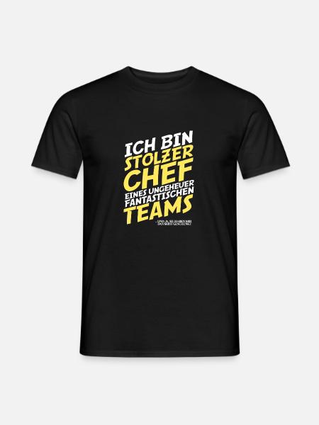 Stolzer Chef Eines Fantastischen Team Chefin Büro - Männer T-Shirt - Schwarz