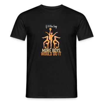 Si c’était facile, plus de garçons le feraient - T-shirt homme - noir - Devant - AI Model Male 178 light (178cm)