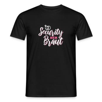 Security of the bride - Men's T-Shirt - black - Front - AI Model Male 178 light (178cm)