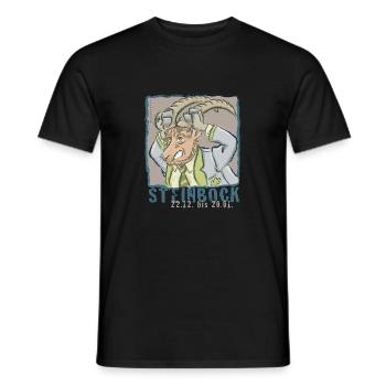 Sternzeichen - Steinbock - Männer T-Shirt - Schwarz - Vorne - AI Model Male 178 light (178cm)
