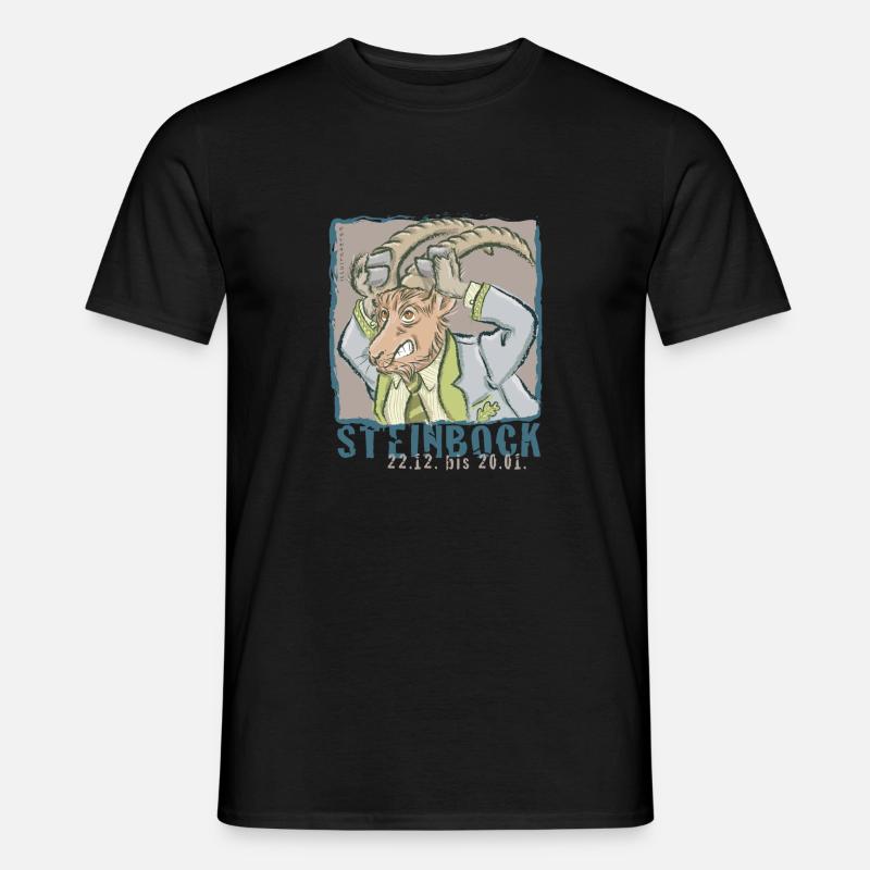 Sternzeichen - Steinbock - Männer T-Shirt - Schwarz