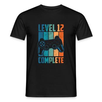 12. Geburtstag Jahre Level 12 Complete Geschenk - Männer T-Shirt - Schwarz - Vorne - AI Model Male 178 light (178cm)
