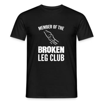 Gebrochenes Bein - Männer T-Shirt - Schwarz - Vorne - AI Model Male 178 light (178cm)