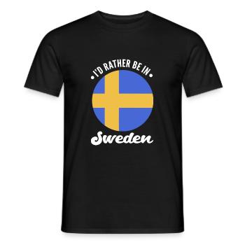 Suède Suédois - T-shirt homme - noir - Devant - AI Model Male 178 light (178cm)