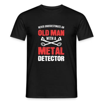 Metalldetektor - Männer T-Shirt - Schwarz - Vorne - AI Model Male 178 light (178cm)