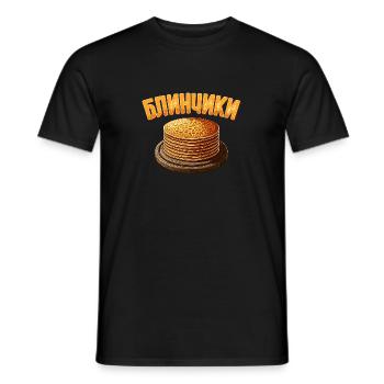 Blini russische Pfannkuchen Russland Crepes Russen - Männer T-Shirt - Schwarz - Vorne - AI Model Male 178 light (178cm)
