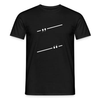 simple graphic design with quotes - Men's T-Shirt - black - Front - AI Model Male 178 light (178cm)