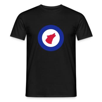 Roundel of Artic dog teams - Men's T-Shirt - black - Front - AI Model Male 178 light (178cm)