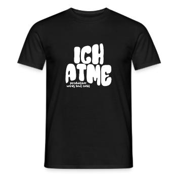 Ich atme, produktiver wirds heute nicht - Spruch - Männer T-Shirt - Schwarz - Vorne - AI Model Male 178 light (178cm)