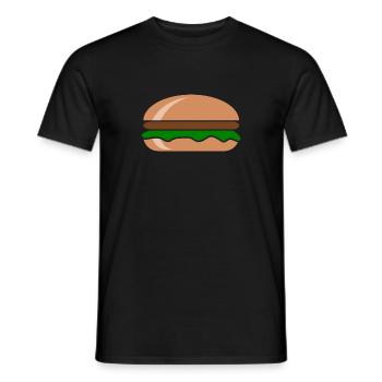 Hamburger Burger - Männer T-Shirt - Schwarz - Vorne - AI Model Male 178 light (178cm)