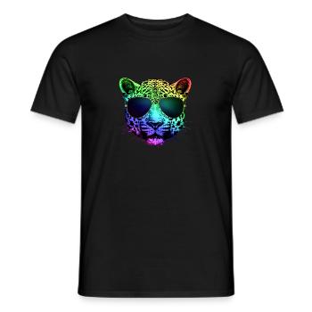 Rainbow Guépard - T-shirt homme - noir - Devant - AI Model Male 178 light (178cm)