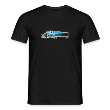 Amerikanischer LKW, Norwegen Fjorde - Männer T-Shirt - Schwarz - Vorne - AI Model Male 178 light (178cm)